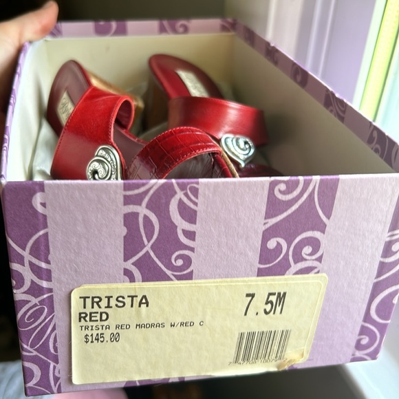 Brighton Trista red leather sandal heels - Picture 2 of 6